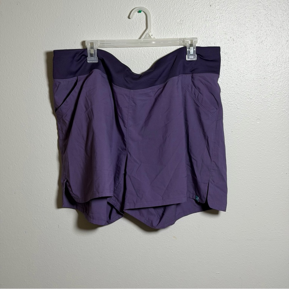 Simms Women FP Taiya Outdoors Purple Athletic Shorts‎ Elastic Waistband size XXL